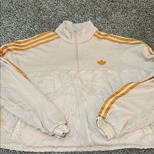 Adidas Cream and Orange Track Jacket
